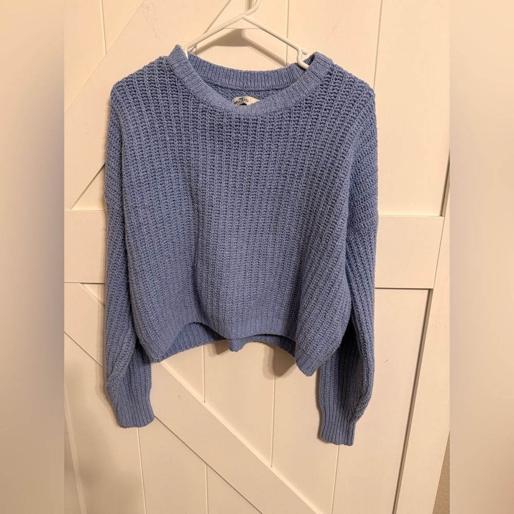 Hollister Blue Crewneck Knit Sweater Women's Small Cottagecore coastal